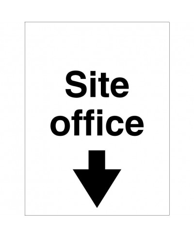 Site Office Arrow Down Sign