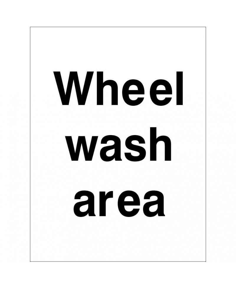 Wheel Wash Area Sign