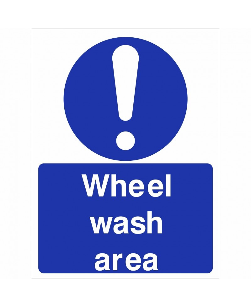 Wheel Wash Area Sign