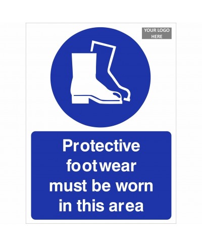 Protective Footwear Must Be Worn In This Area Sign