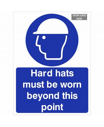 Hard Hats Must Be Worn Beyond This Point Sign