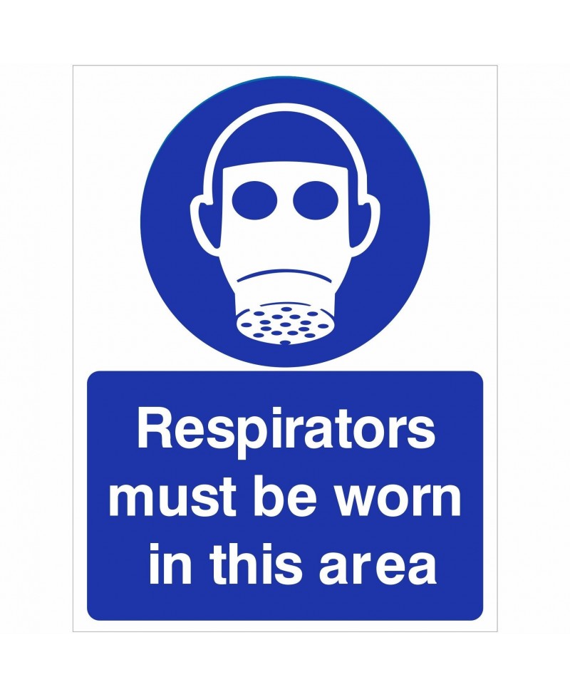 Respirators Must Be Worn In This Area Sign