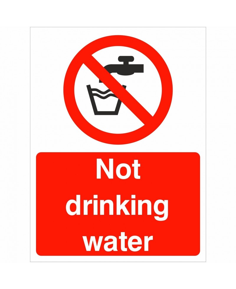 Not Drinking Water Sign