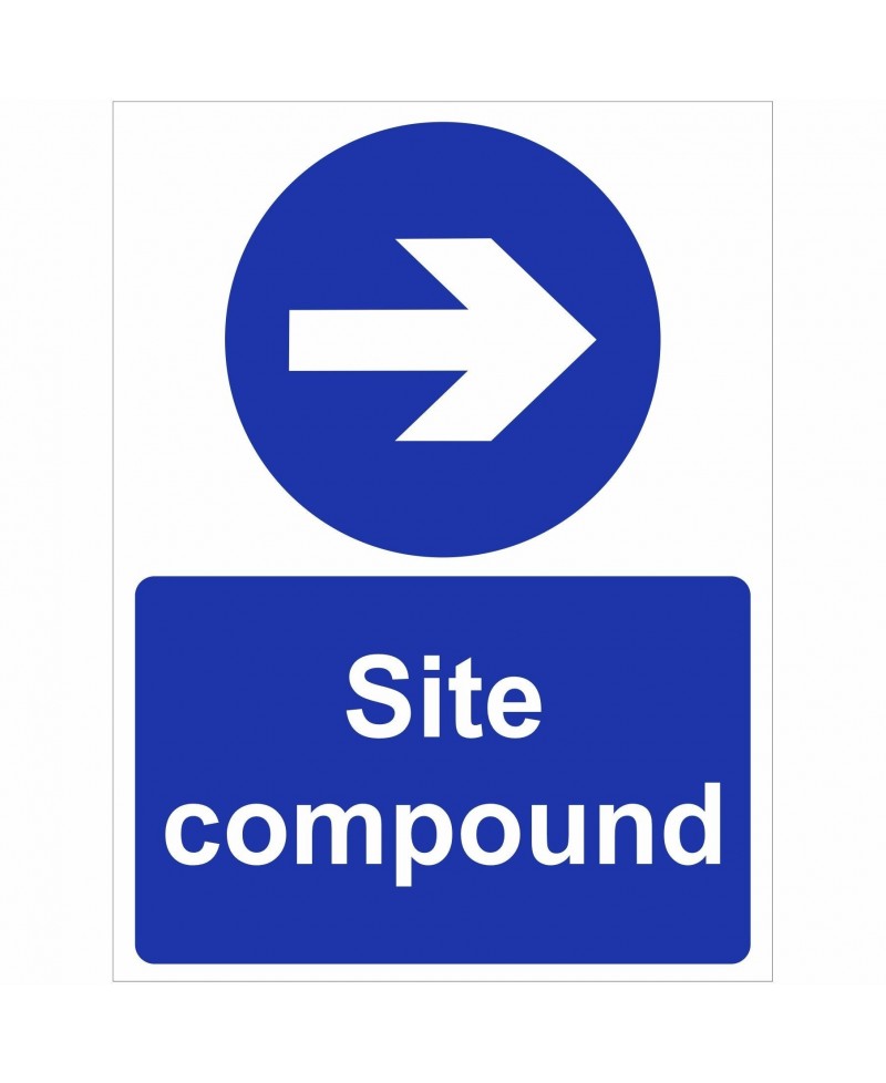 Site Compound Arrow Right Sign