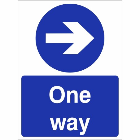 One Way Arrow Right Sign