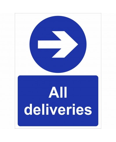 All Deliveries Arrow Right Sign