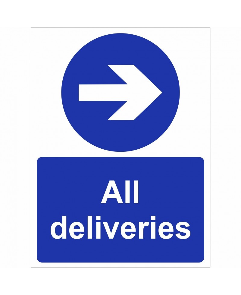 All Deliveries Arrow Right Sign
