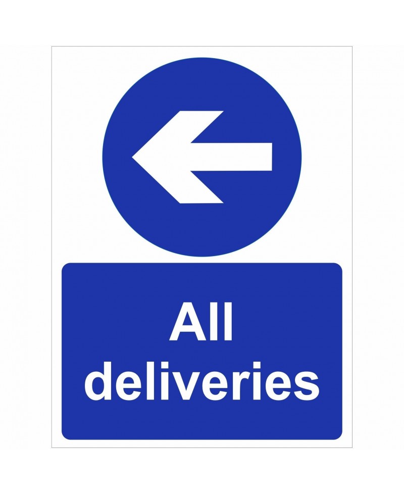 All Deliveries Arrow Left Sign