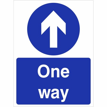 One Way Straight Ahead Sign