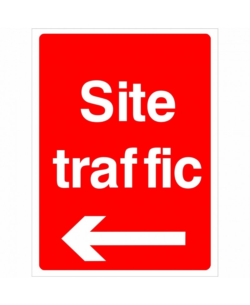 Site Traffic Arrow Left Sign