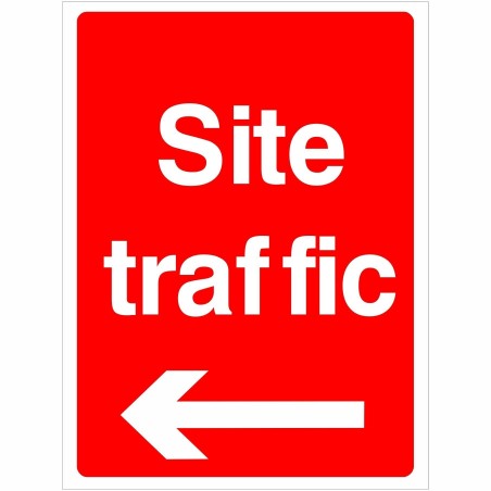 Site Traffic Arrow Left Sign