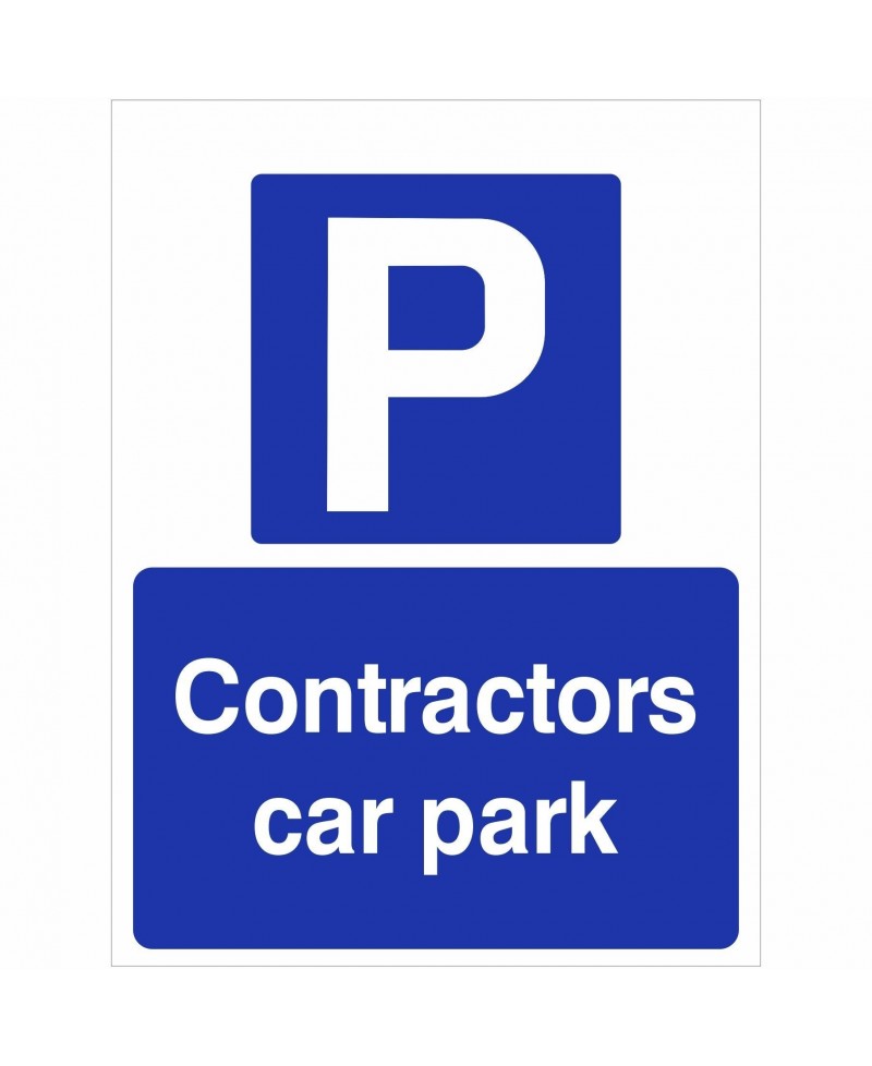 Contractors Car Park Sign
