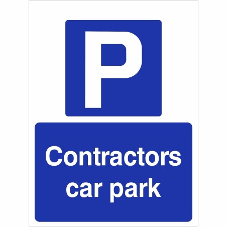 Contractors Car Park Sign