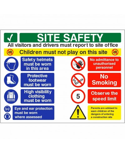 Site Safety - Children Must Not Play On This Site Sign