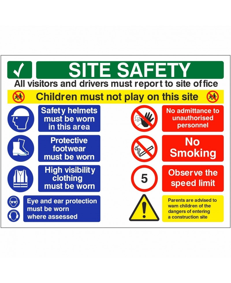 Site Safety - Children Must Not Play On This Site Sign