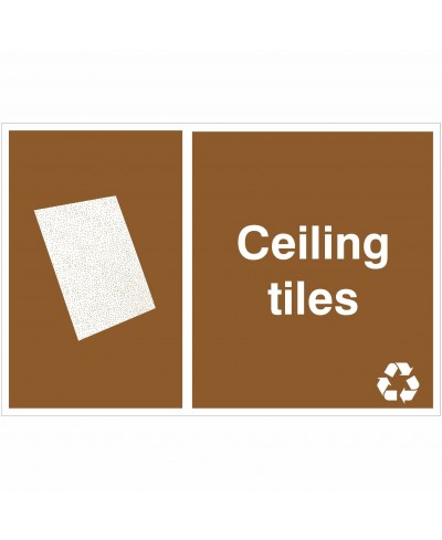 Ceiling Tiles Recycling Sign