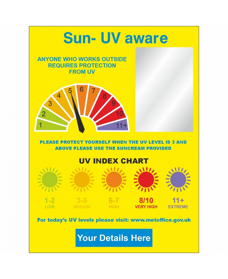 Sun UV Aware Sign 450mm x 600mm - Aluminium Composite