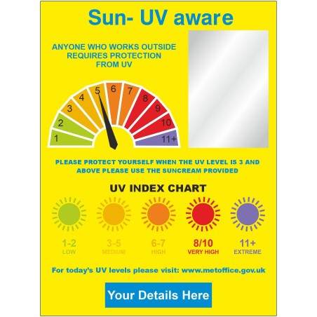 Sun UV Aware Sign 450mm x 600mm - Aluminium Composite