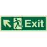 Photoluminescent Exit Arrow Up Left Sign