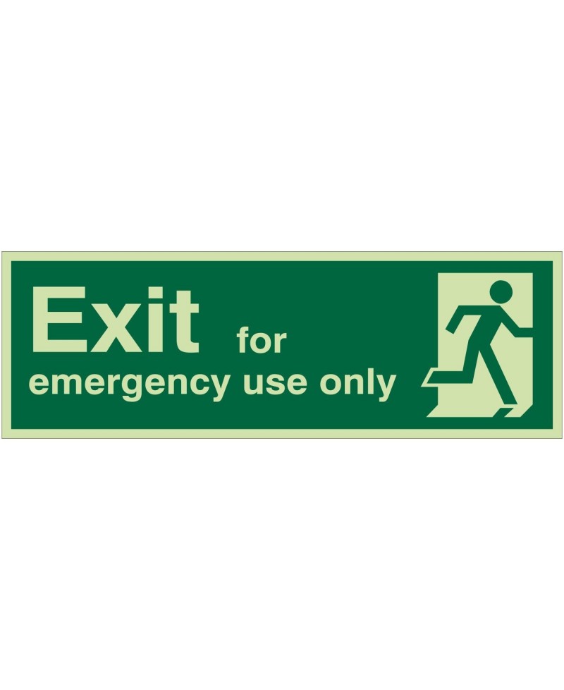 Glow in the Dark Exit For Emergency Use Only Sign