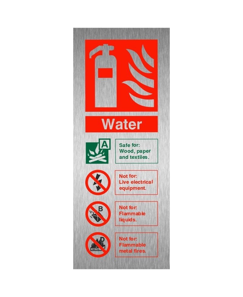 Water Brushed Aluminium Sign