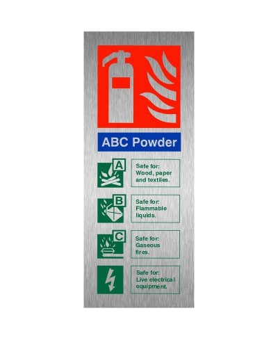 ABC Powder Brushed Aluminium Sign
