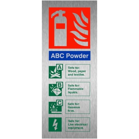 ABC Powder Brushed Aluminium Sign