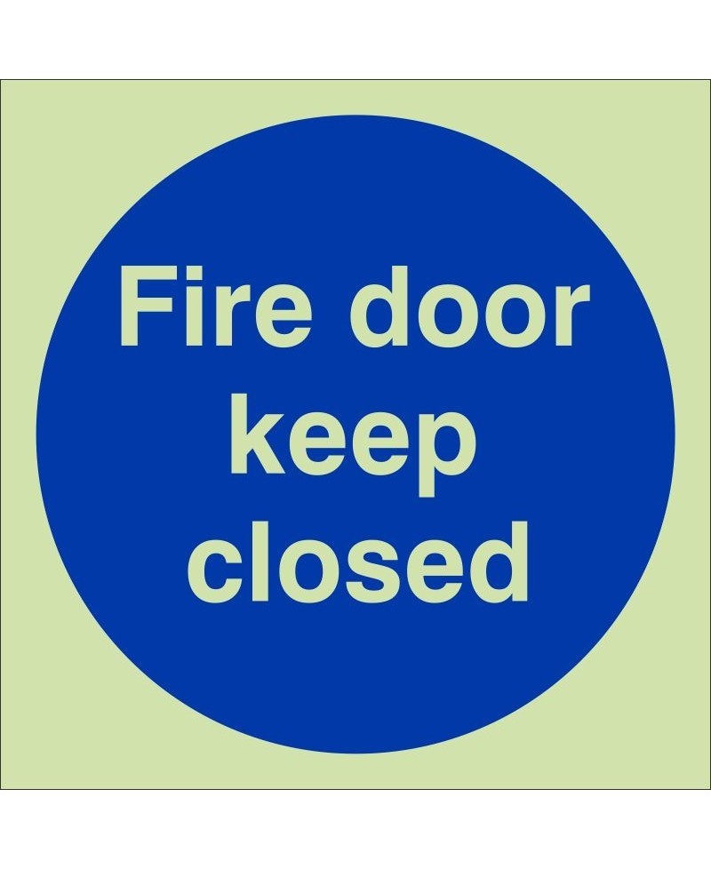 Glow in the Dark Fire Door Keep Closed Door Sign