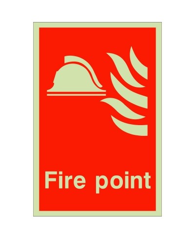 Glow in the Dark Fire Point Sign