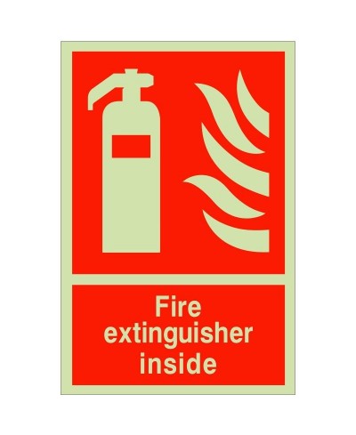 Glow in the Dark Fire Extinguisher Inside Sign