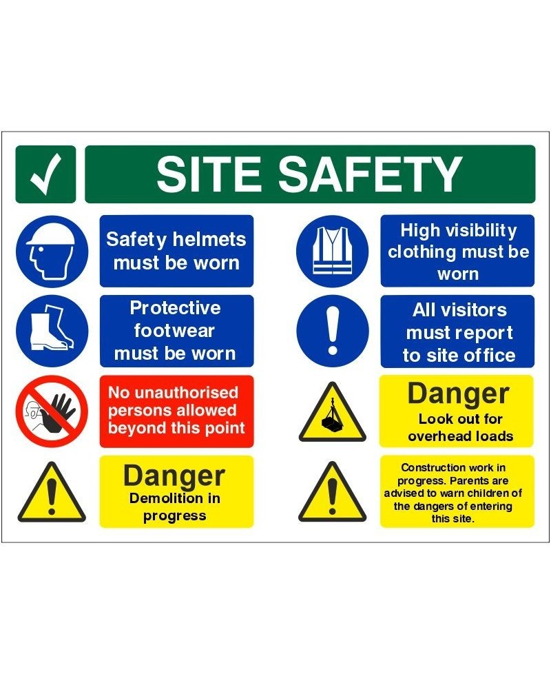 Danger Demolition In Progress Multi Message Safety Board