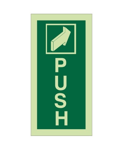 Photoluminescent Push Door Sign