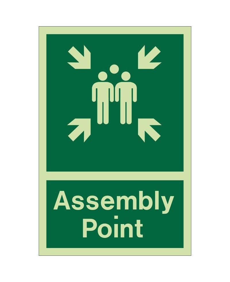 Photoluminescent Assembly Point Sign