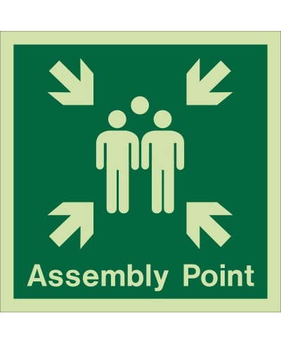Glow In The Dark Assembly Point Sign