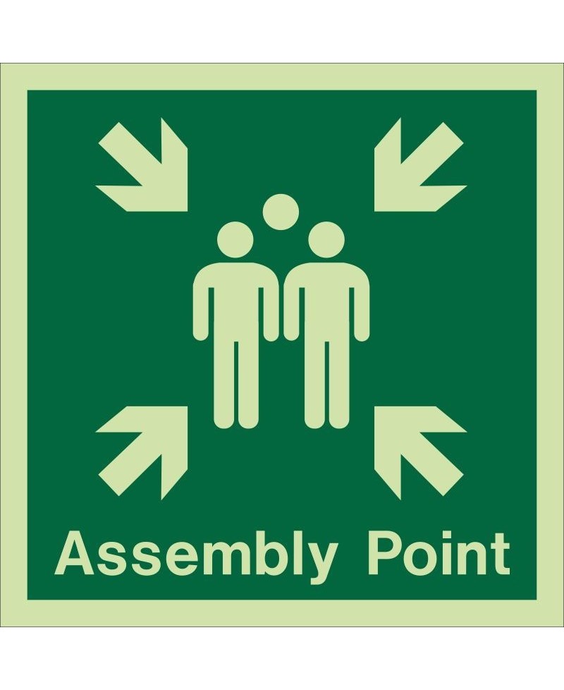Glow In The Dark Assembly Point Sign