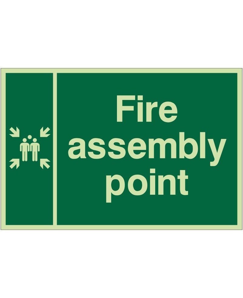 Glow in the Dark Fire Assembly Point Sign