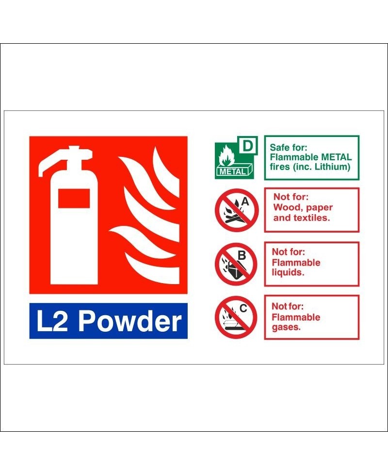 L2 Powder Fire Extinguisher ID Sign