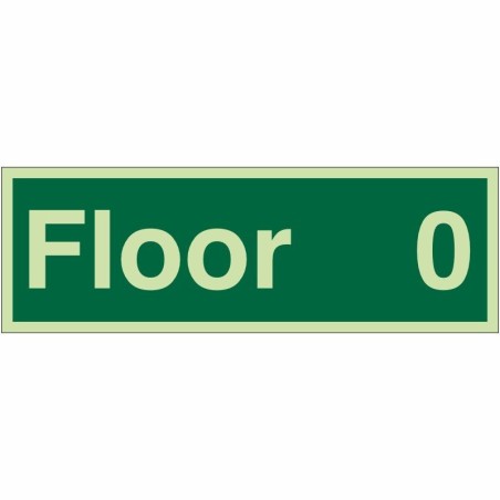 Glow in the Dark Floor 0 - Floor Identification Sign