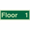 Glow in the Dark Floor 1 - Floor Identification Sign