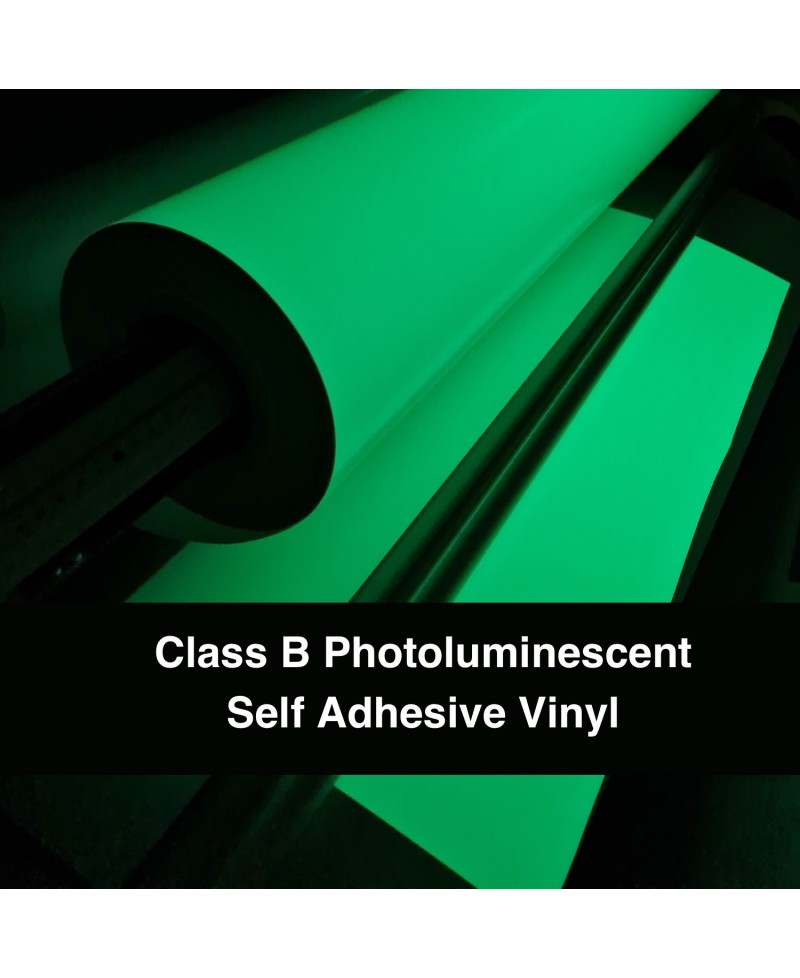Class C Photoluminescent Glow in Dark Self Adhesive Vinyl Film