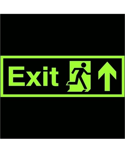 Photoluminescent Exit Arrow Up Sign - Class C