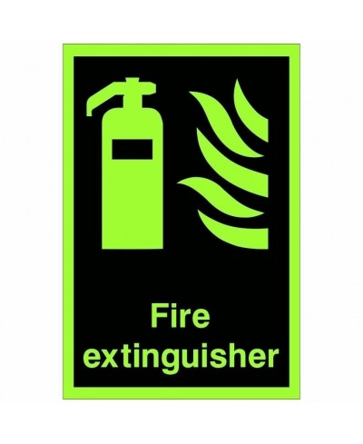 Glow in the Dark Fire Extinguisher Sign - Class C