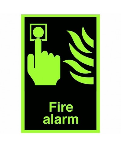 Glow in the Dark Fire Alarm Sign - Class C