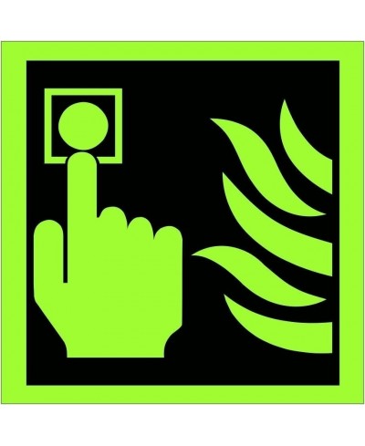 Glow in the Dark Fire Alarm Symbol Sign - Class C