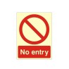 Glow in the Dark No Entry Sign