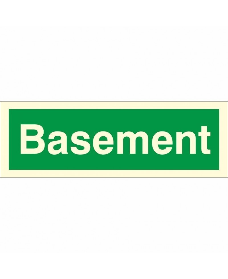 Basement Stairway Identification Sign
