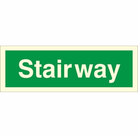 Glow in the Dark Stairway Identification Sign