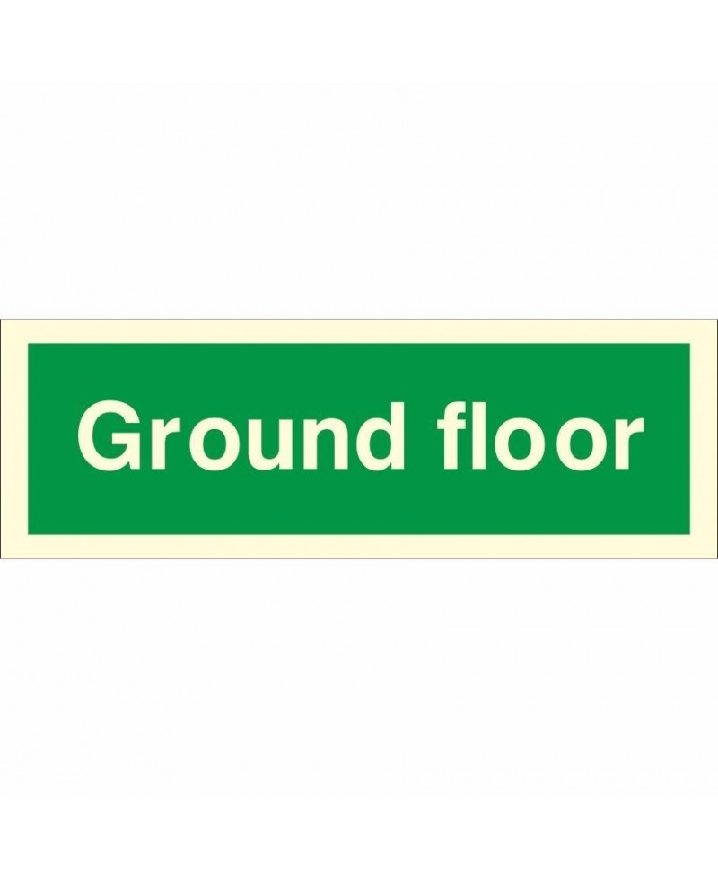 Photoluminescent Ground Floor Identification Sign