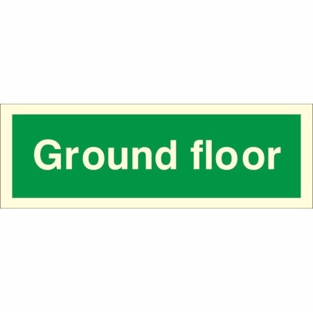 Photoluminescent Ground Floor Identification Sign