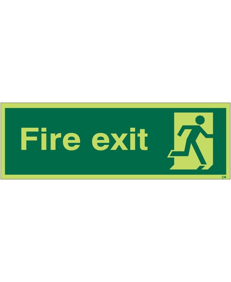 Photoluminescent Fire Exit Sign - Class C